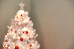 Bright lights on a Christmas tree