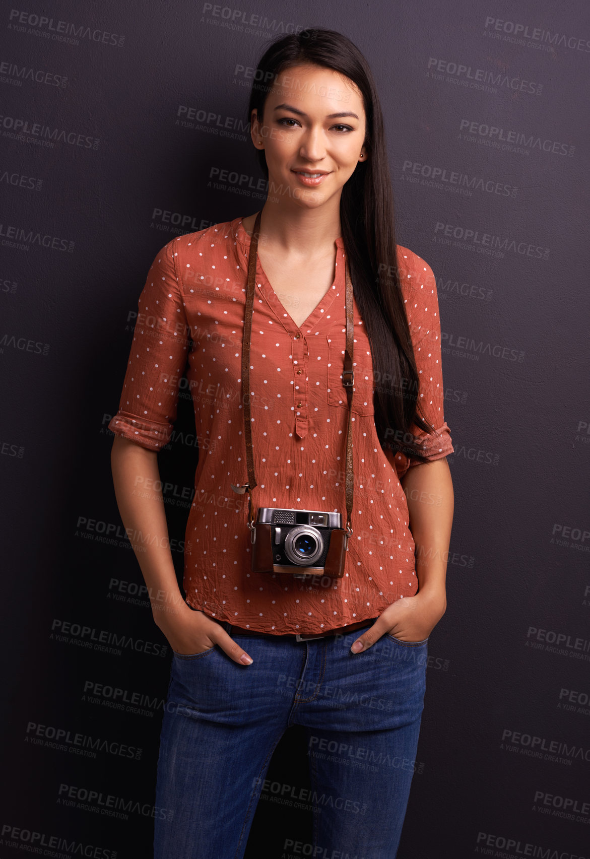 Buy stock photo Studio shot of an attractive young woman
