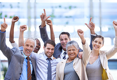 Buy stock photo Cropped shot of a group of office coworkers