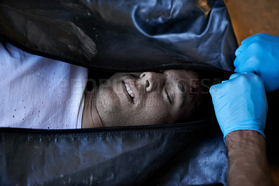 Buy stock photo Shot of a crime scene investigation in progress