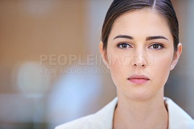 Buy stock photo Portrait, business and woman with startup, professional and PR consultant in a workplace. Face, person and corporate with employee and entrepreneur with confidence, modern office or company developer