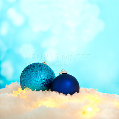 Buy stock photo Studio shot of Christmas decorations