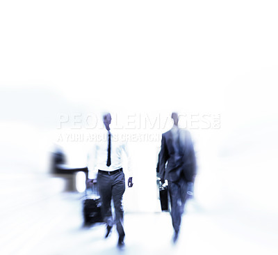 Buy stock photo Blurred shot of a businesspeople commuting