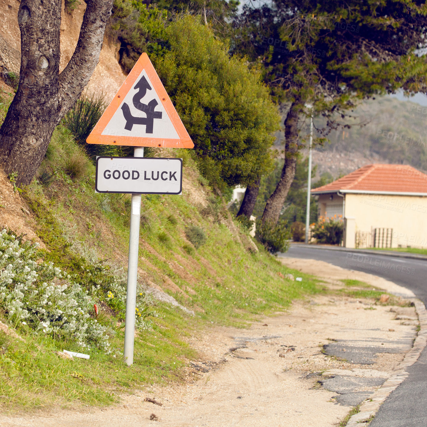 Buy stock photo Shot of a humorous sign