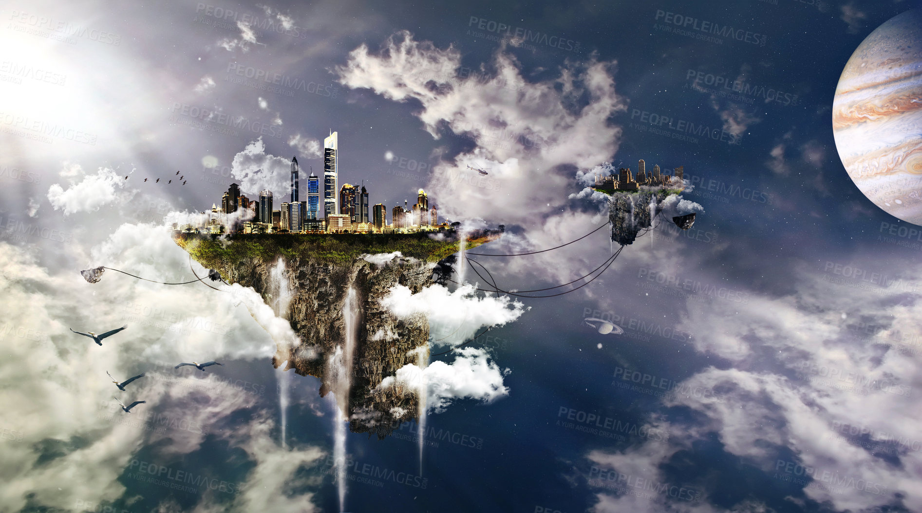 Buy stock photo Illustration of a cloudscape