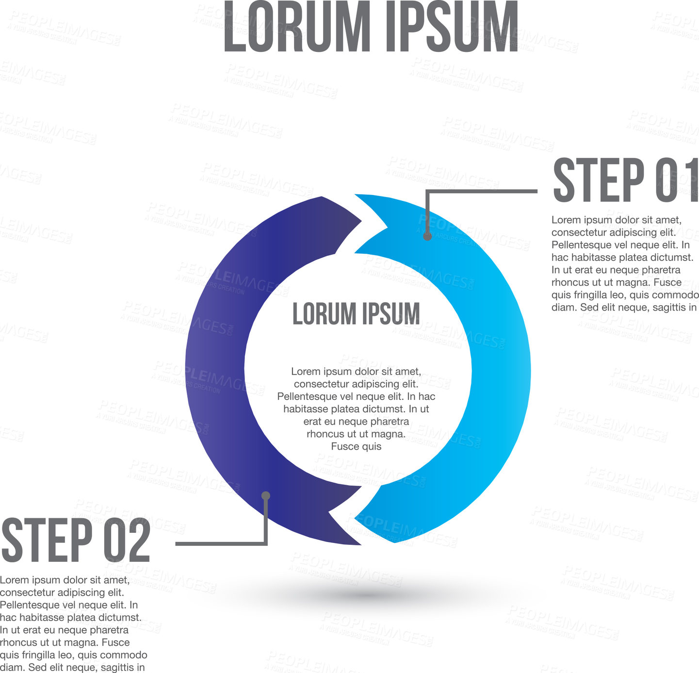 Buy stock photo Infographic steps, workflow and design for presentation with data analytics, seo information or instruction. Illustration, chart template or diagram with chart isolated on png transparent background 