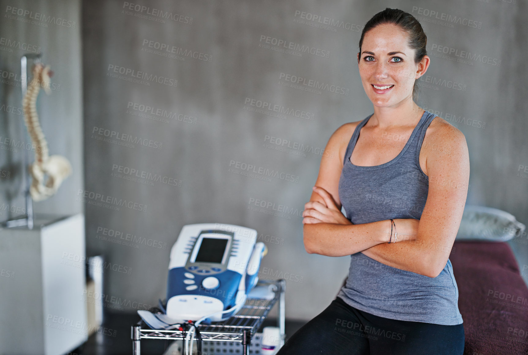 Buy stock photo Portrait of an attractive young physiotherapist