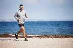 Running on the beach