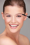 Emphasising her beautiful eyes with a touch of mascara