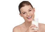 Enjoying a glass of fresh milk