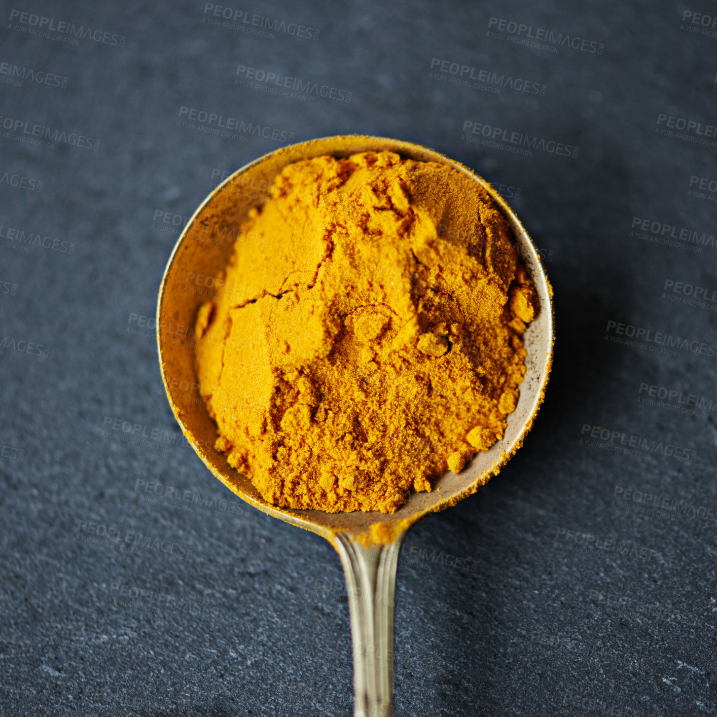 Buy stock photo Cropped shot of spice in a spoon