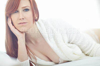 Foto de Feeling so happy. Atractive young woman in tank top and panties  posing against white background do Stock
