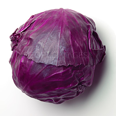 Buy stock photo Studio shot of a purple cabbage