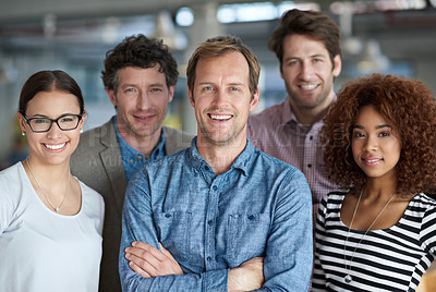 Buy stock photo A diverse group of creative professionals looking positively at the camera