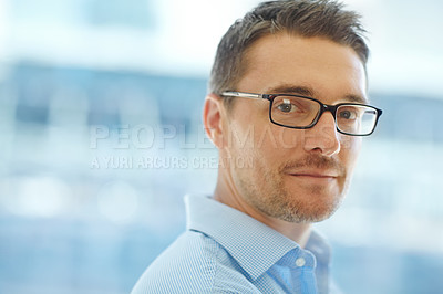 Buy stock photo Cropped portrait of a handsome mature businessman