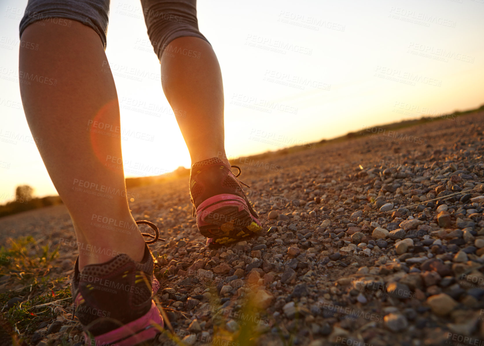 Buy stock photo Cropped shot of a female jogger's legs