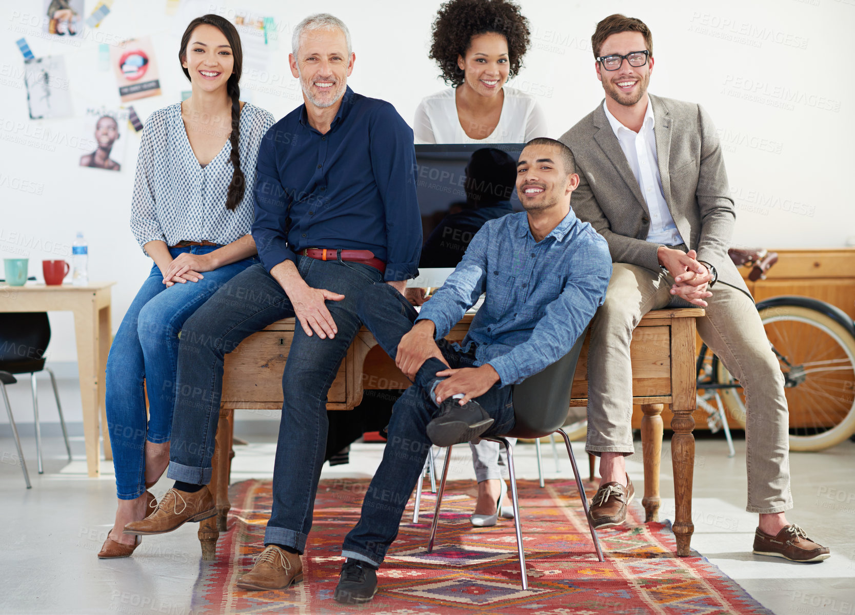 Buy stock photo Portrait of a team of designers in their modern office