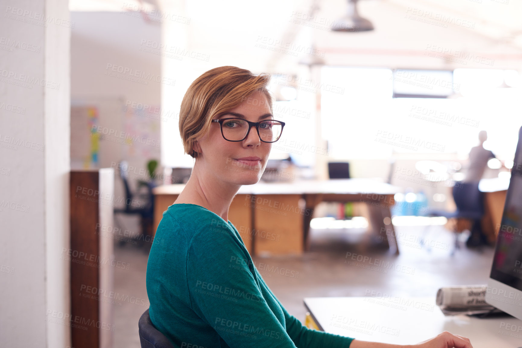 Buy stock photo Cropped shot of a creative business office