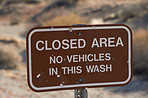 Closed area - Anza-Borrego