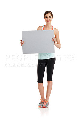 Buy stock photo Shot of a fit  young woman isolated on white