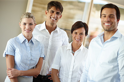 Buy stock photo Portrait of a group of businesspeople at the office