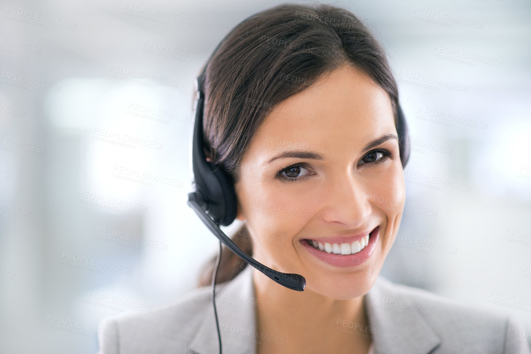 Buy stock photo Shot of an attractive customer support agent
