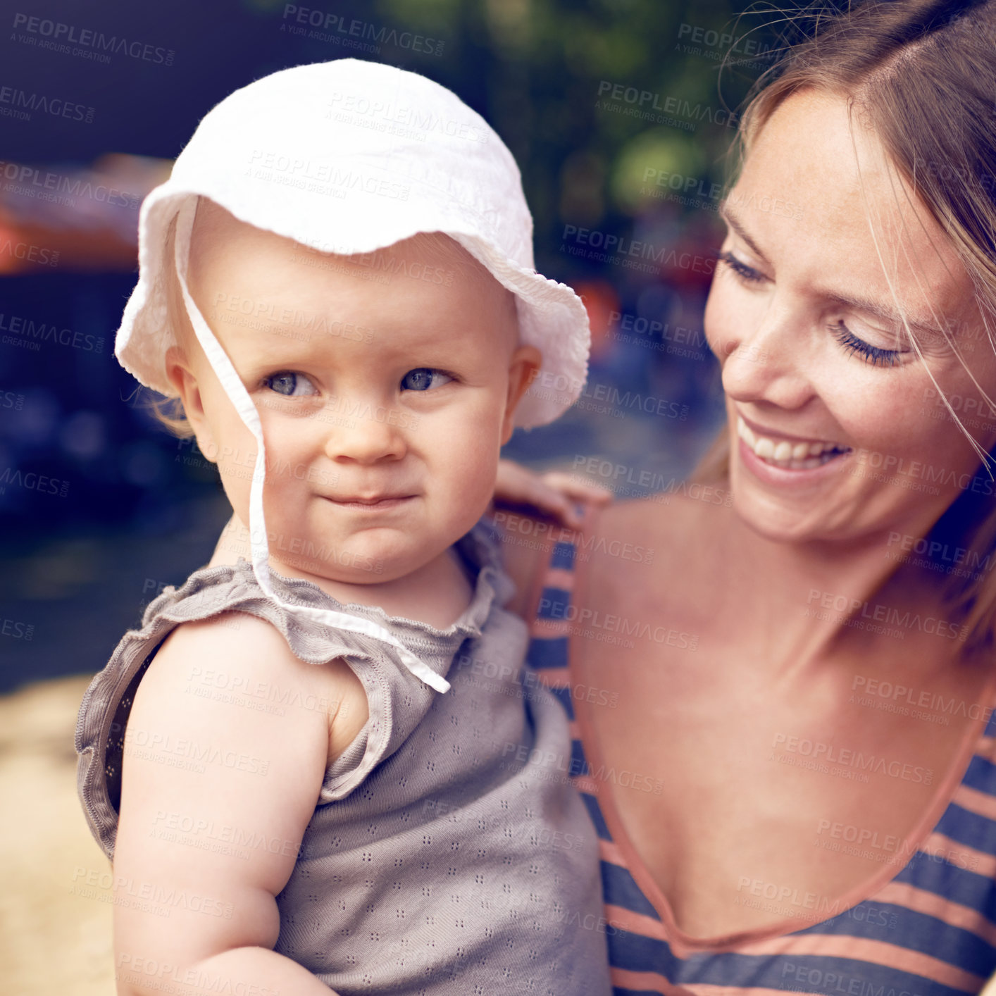 Buy stock photo A beautiful happy family on an outing together