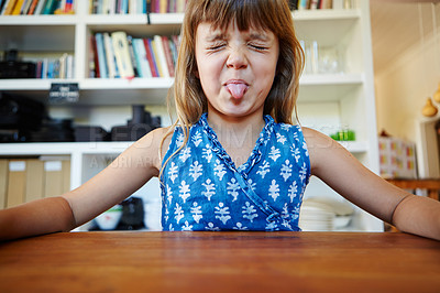 Buy stock photo Cropped shot of a young girl at home