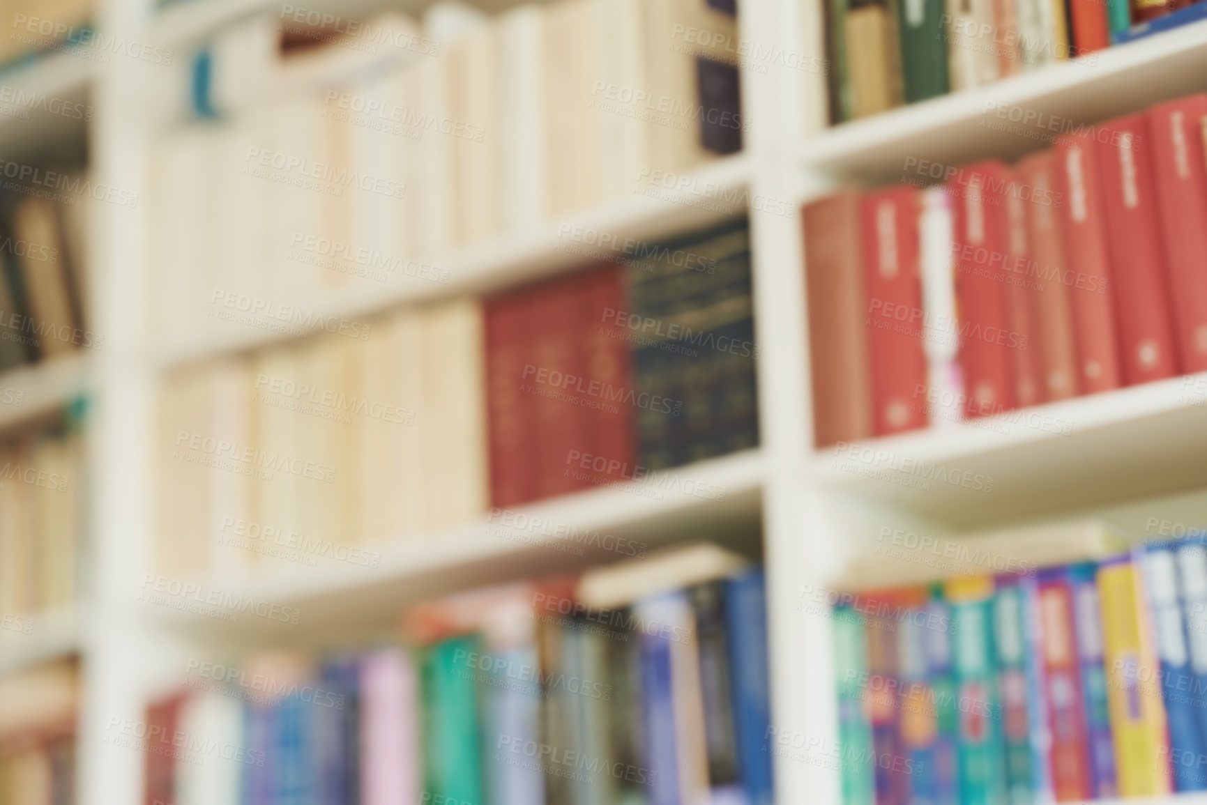 Buy stock photo Cropped shot of a bookshelf