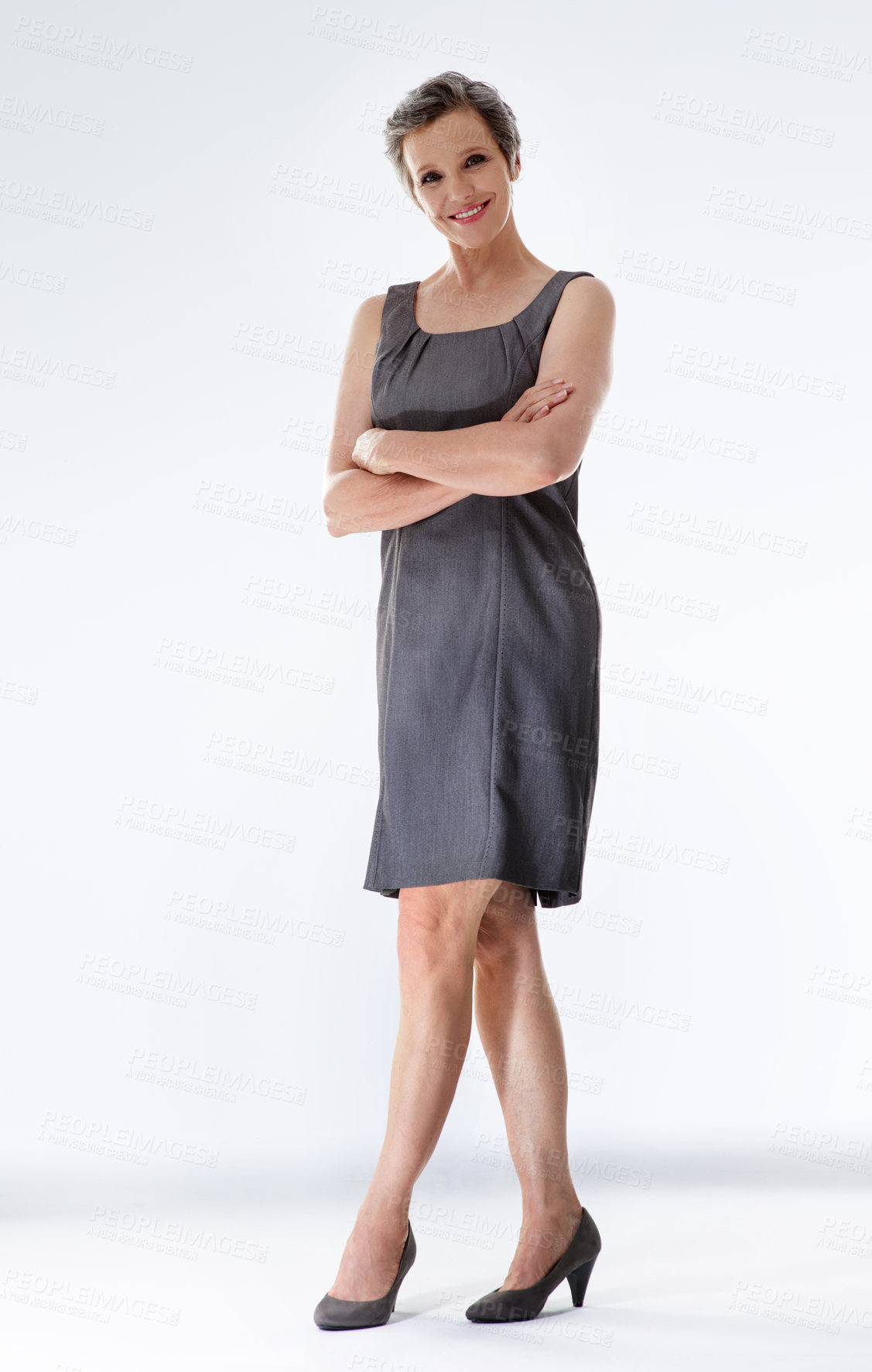 Buy stock photo Full length studio portrait of a stylish mature businesswoman