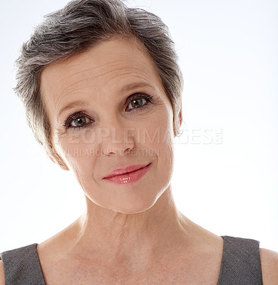 Buy stock photo Closeup portrait of an attractive mature businesswoman