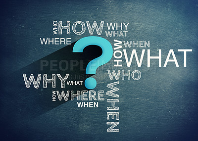 Buy stock photo A graphic illustration of questions