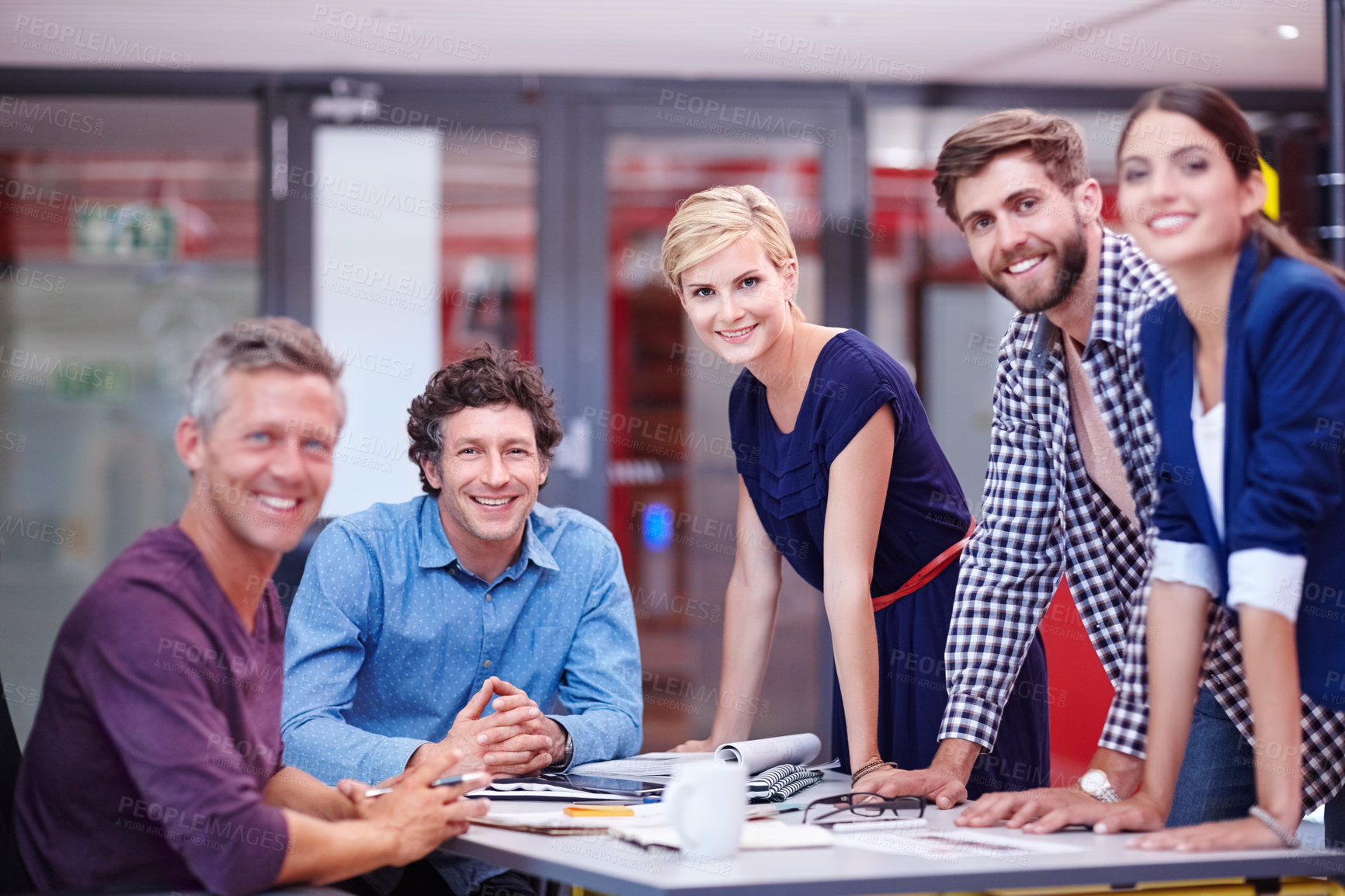 Buy stock photo Cropped portrait of creative professionals in the office