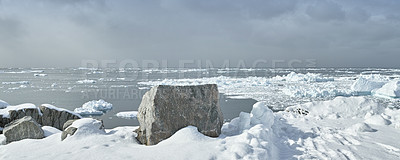 Buy stock photo Shot of an arctic landscape