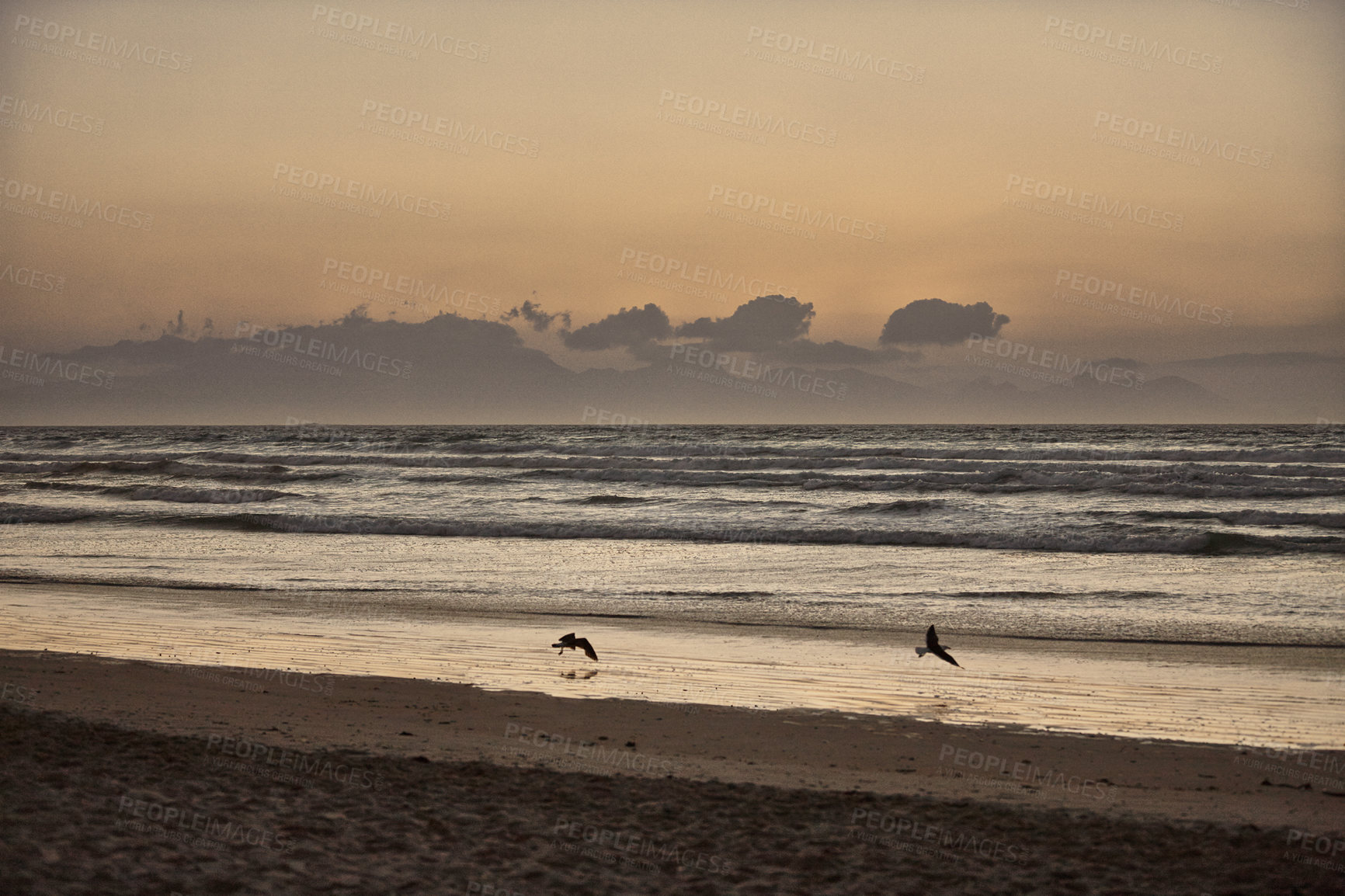 Buy stock photo Shot of an empty beach