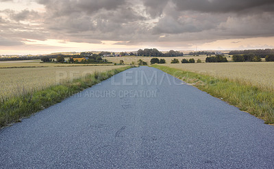 Buy stock photo A beautiful scenic road