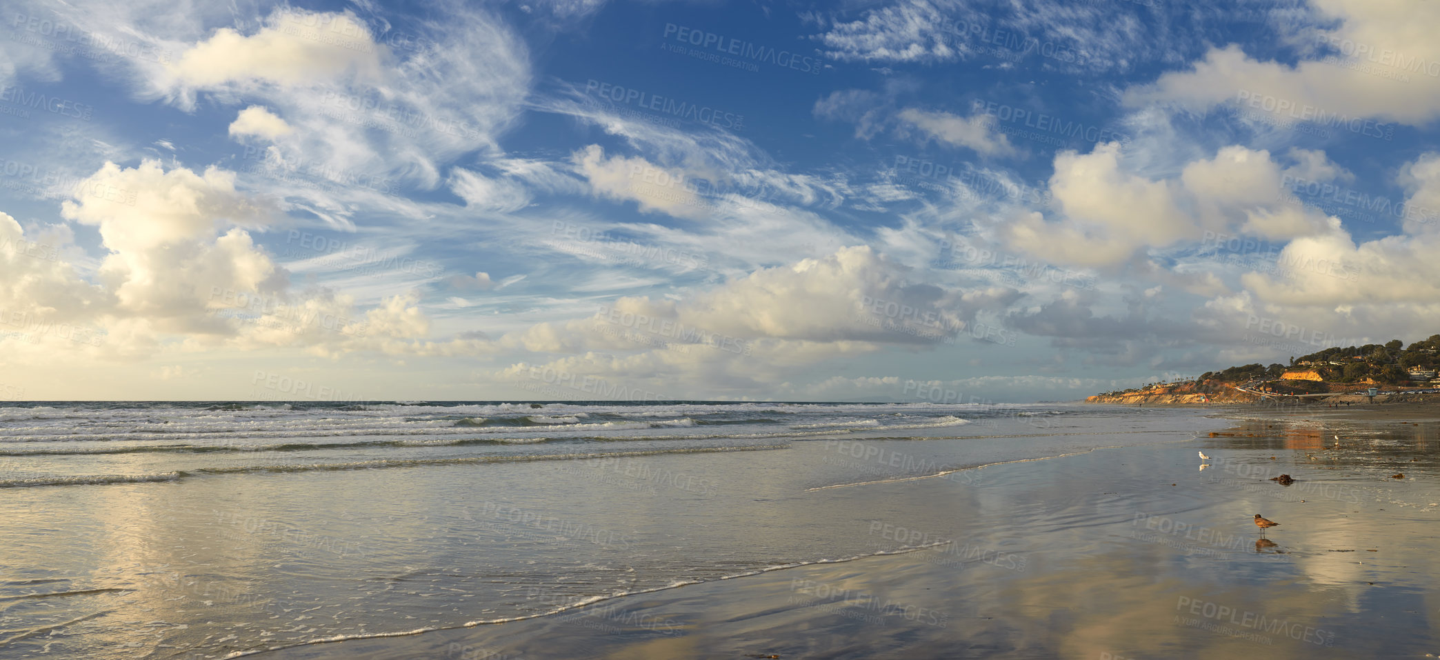 Buy stock photo The beautiful Torrey Pines Beach, San Diego, California