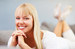 Relaxed woman smiling