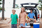 Young siblings enjoying vacation