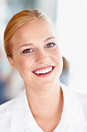 Attractive young business woman smiling