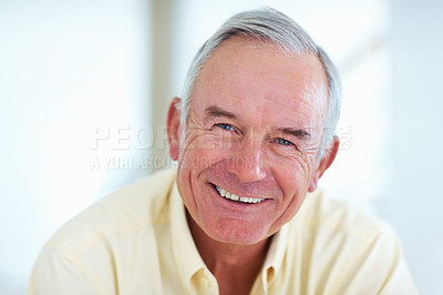 Buy stock photo Portrait of good looking mature man smiling at you