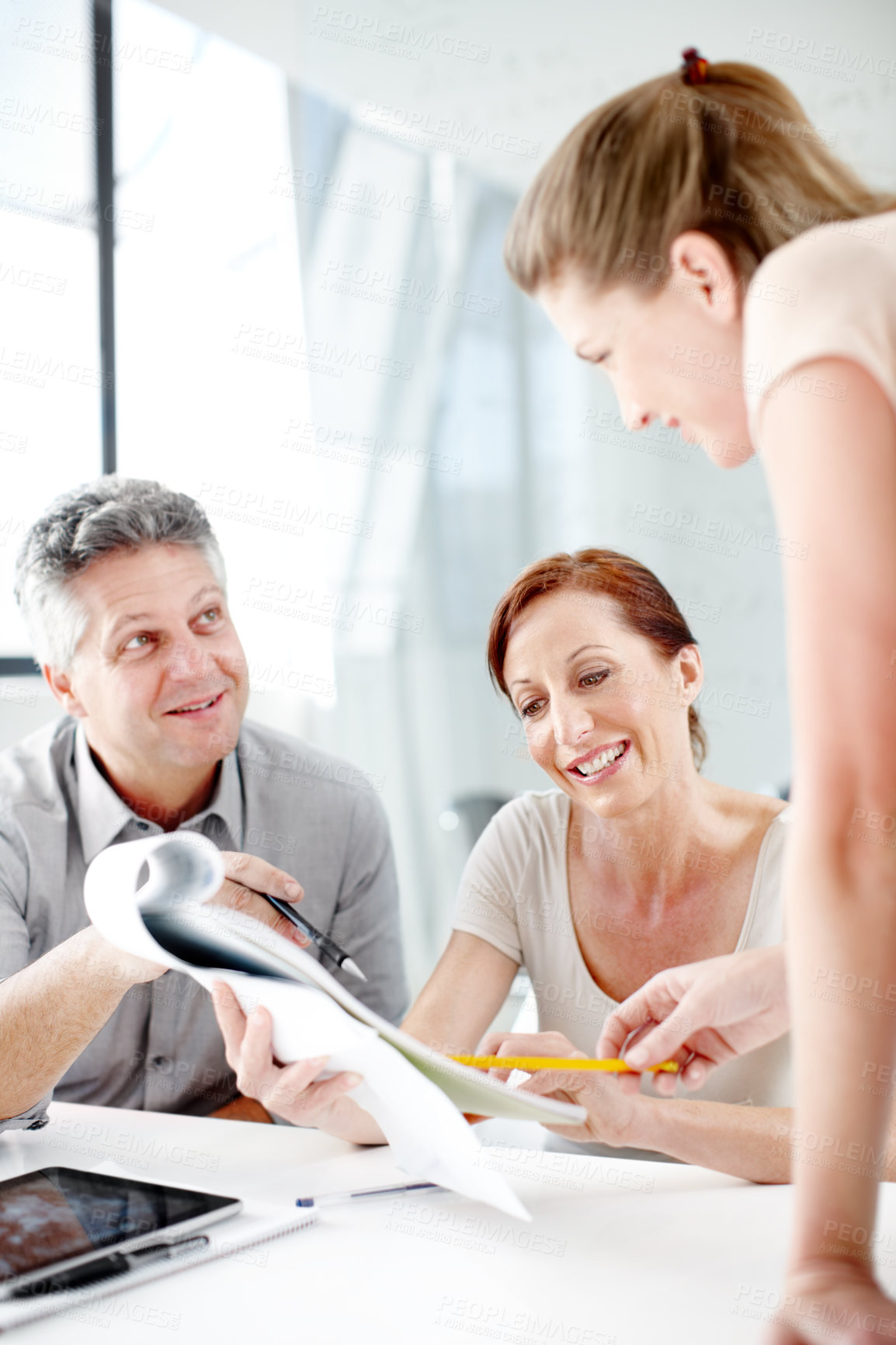 Buy stock photo Cropped shot of a working business office