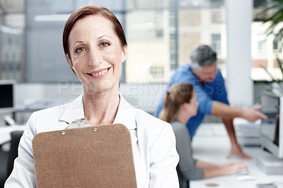 Buy stock photo Cropped shot of a working business office