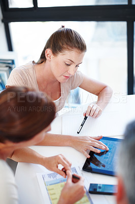 Buy stock photo Cropped shot of a working business office