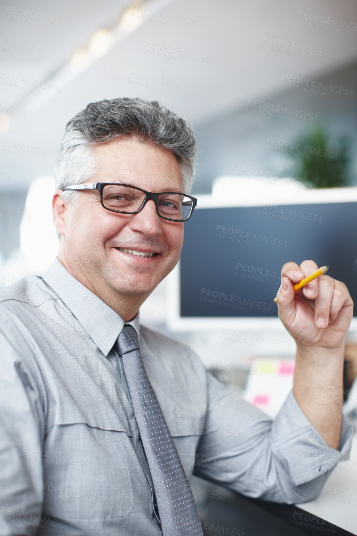 Buy stock photo Cropped shot of a working business office