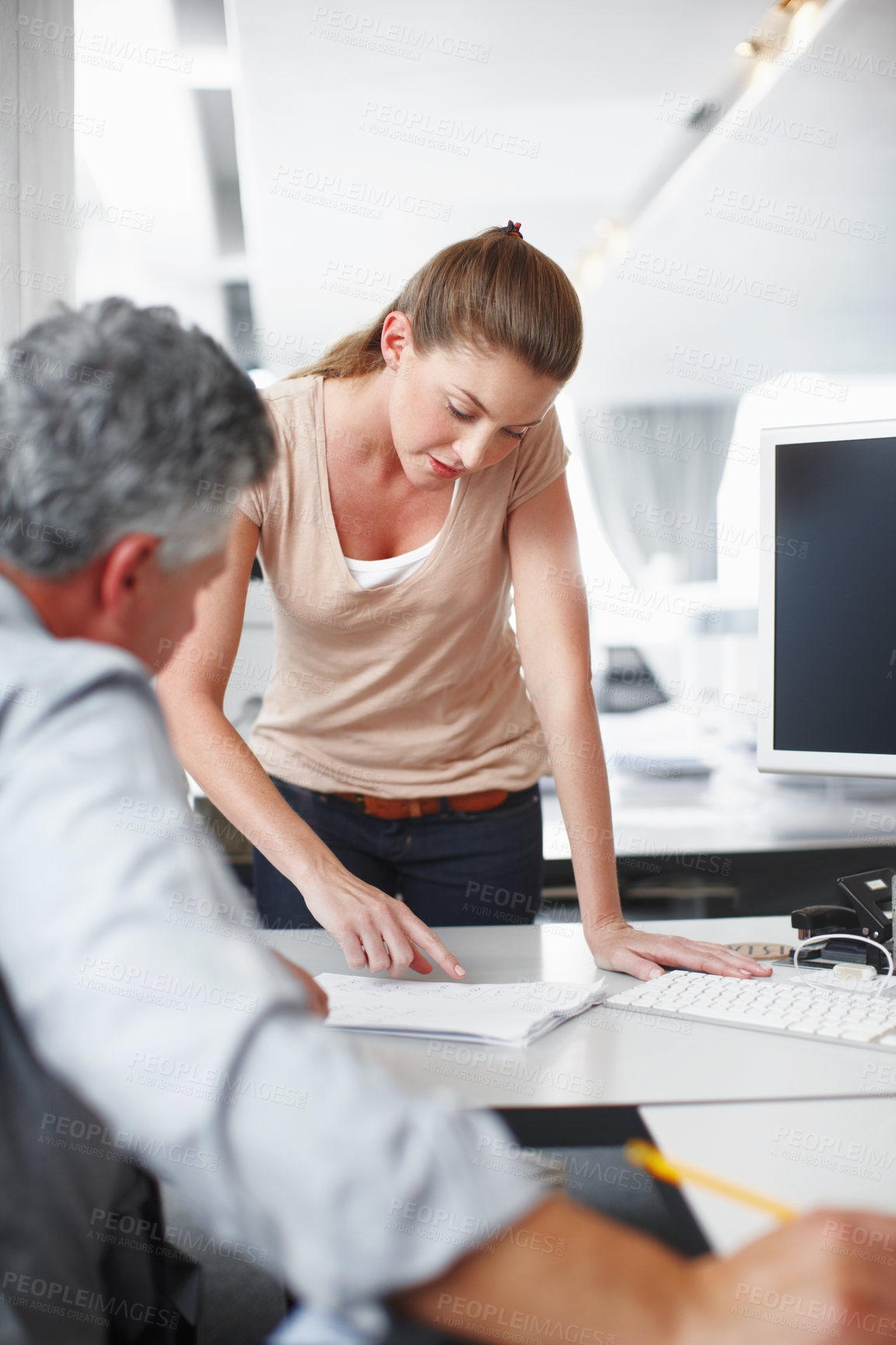 Buy stock photo Cropped shot of a working business office