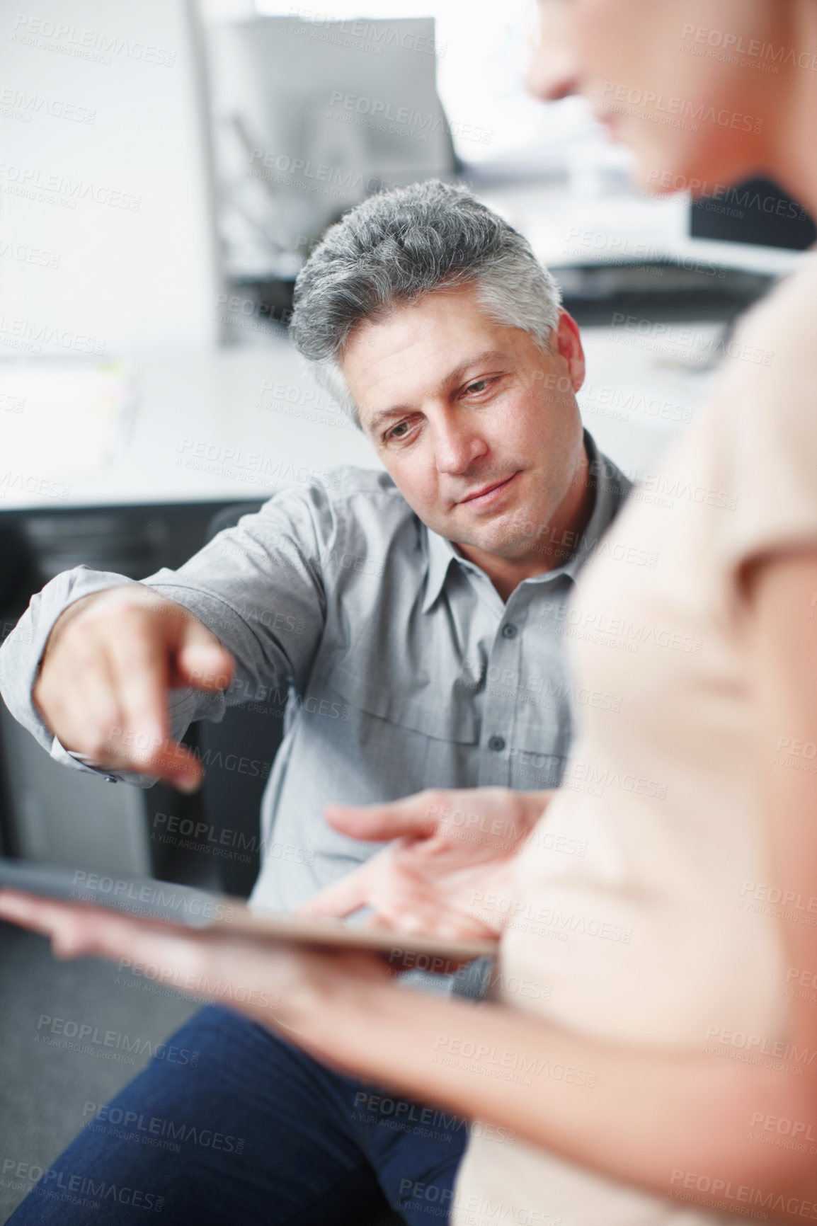 Buy stock photo Cropped shot of a working business office