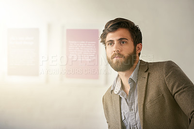 Buy stock photo Cropped shot of a businessman in an office