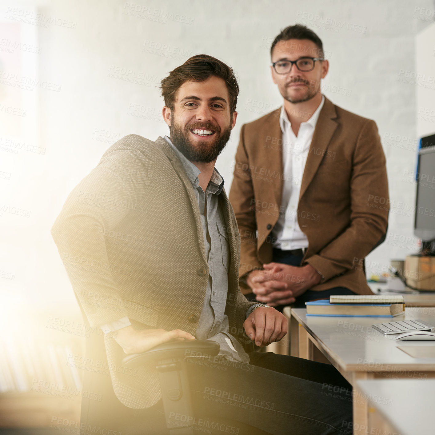 Buy stock photo Cropped shot of two designers in an office