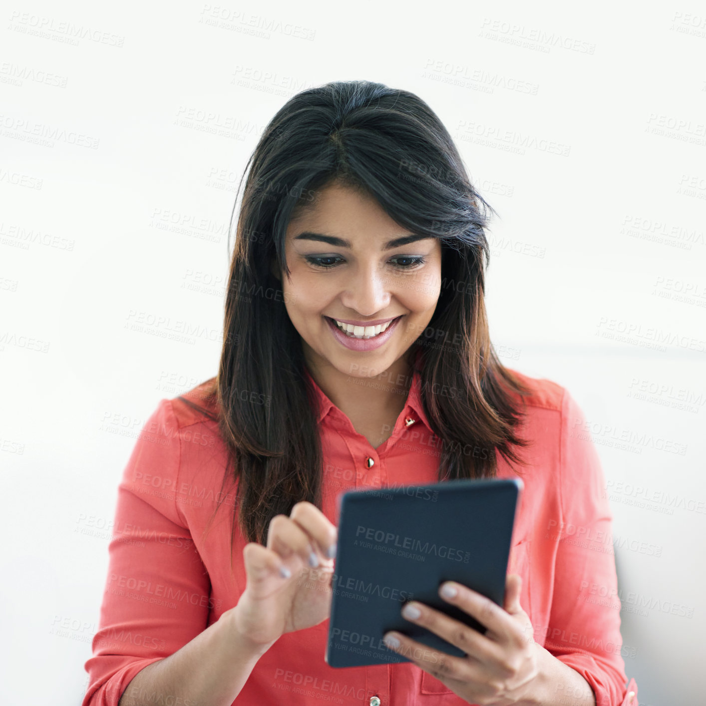 Buy stock photo Cropped shot of a young creative professional using a digital tablet